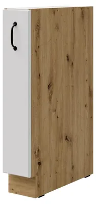 Produktbild von Unterschrank 15 Schrankauszug in Weiß und Eiche Artisan für Küchenzeile