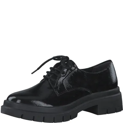 Produktbild von Tamaris Damen Schnürschuh rund Profilsohle Plateau 1-23726-29, Größe:38 EU, Farbe:Schwarz