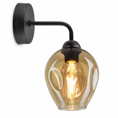 Produktbild von LUXOLAR Wandlampe Glasschirm Honig E27 60W - Wandleuchte Innen für Wohnzimmer, Küchen - Wandbeleuchtung
