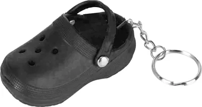 Immagine prodotto di Portachiavi mini carino silicone indossabile pantofola per borsa scuola borsa regalo nero