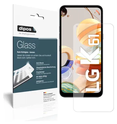 Zdjęcie produktu dla 2x folia ochronna do LG K61 - folia antywstrząsowa 9H dipos Glass szkło plastikowe
