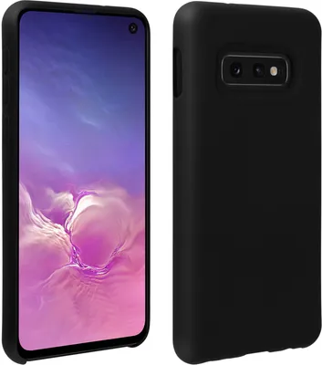 Produktbild von Avizar, Halbsteife Silikon Handyhülle Samsung Galaxy S10e, Soft Touch, Schwarz