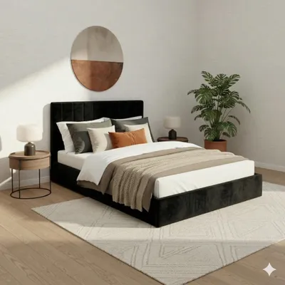 Produktbild von FurMeb24 Polsterbett POSO 1 - 140 x 200 cm - ohne Matratze - Stoff Kronos 07