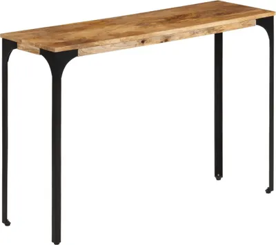 Zdjęcie produktu dla Stolik konsolowy, brązowy, 110x35x76 cm, drewno mango i żelazo
