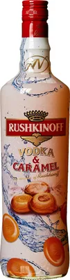 Obrázek produktu pro Vodka Rushkinoff Karamelový likér jemný a hladký 1000ml 6 balení