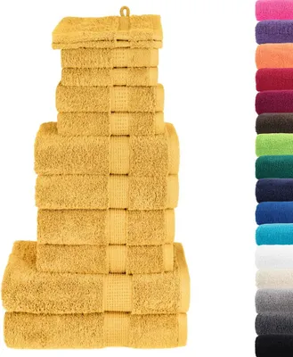 Productafbeelding van vidaXL 12-delige premium handdoekenset SOLUND Golden, 600 g/m²