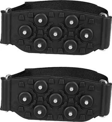 Produktbild von 1 Paar Eiskrallen 7 Spikes Verstellbares Befestigungsband Tragbares Anti-Rutsch-Winter-Outdoor-Klettern Wanderschuhe Stiefel EIS Schneegriffe Steigeisen Greifer