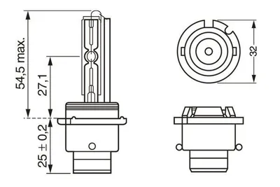 Produktbild von 1x D2S (Gasentladungslampe) BOSCH Lampen Autolampen 85V 35W P32d-2 1 987 302 910