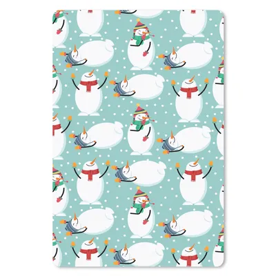 Produktbild von MuchoWow® Mauspad Mousepad Schneemann - Cartoon - Winter - Weihnachten - Muster 40x60 cm - Mousepads - Maus Mat - Pad - Mausunterlage - Schreibtisch Accesoire