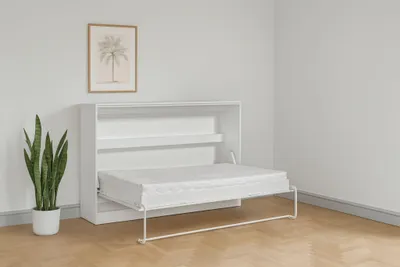 Zdjęcie produktu dla Półkotapczan Perfekt 120x200 poziomy stylowy i funkcjonalny dla każdego pomieszczenia z materacem Biały+Czarny