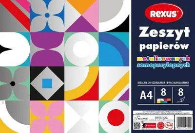 Zdjęcie produktu dla Zeszyt papierów kolor samoprzylep. A4/8K (10szt)