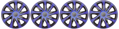 Imagen del producto de Juego de 4 tapacubos de 15 pulgadas, color negro/azul