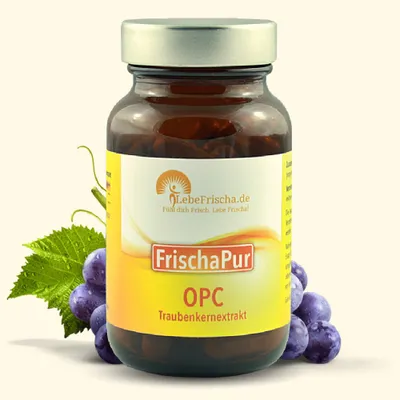 Produktbild von LebeFrischa OPC Traubenkernextrakt 60 Kapseln hochdosiert ohne Zusätze