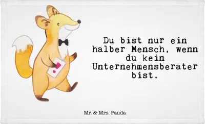Produktbild von Mr. & Mrs. Panda handtuch gäste wc Unternehmensberater Herz - Weiß - Geschenk, Frotteetuch, gästehandtuch klein, frottee, Mini-Handtuch
