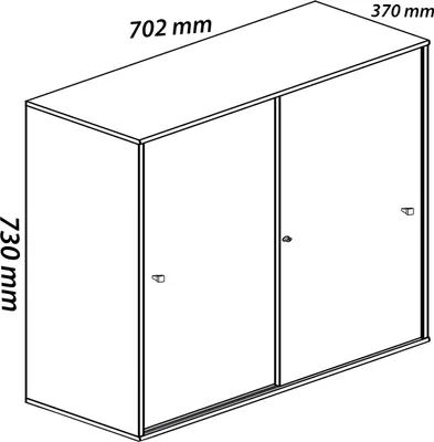 Image de Bureautique Lona L. 70 x H. 73 x P. 37 cm Anthrazit / Honig-Eiche
