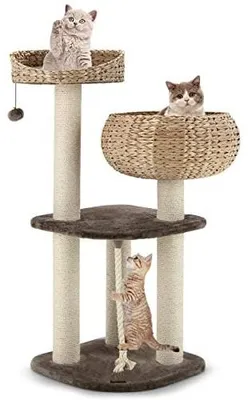 Produktbild von FANTASK Katzenkratzbaum, mit Betten, Katzen Kratzbaum, Aktivitätsbaum Kletterbau