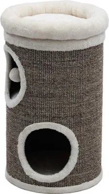 Produktbild von Kratztonne Klettertrommel aus Sisal, Wüstenbeige, mit 2 Löchern, 66x38cm