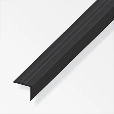 Produktbild von alfer Treppenprofil 1 m, 25 x 21 mm PVC (Kunststoff) glatt schwarz