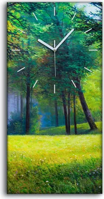 Produktbild von Küche Wohnzimmer Wand Leinwand Uhr 30x60 Wand Kunst Bild Malerei Landschaft - weiße Hände