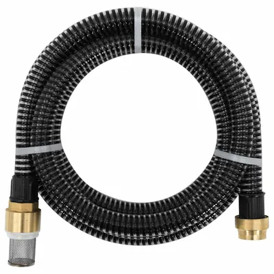 Immagine prodotto di Vidaxl -Saugschlauch mit Messingkupplungen 1.1 '' 4 m PVC Schwarz