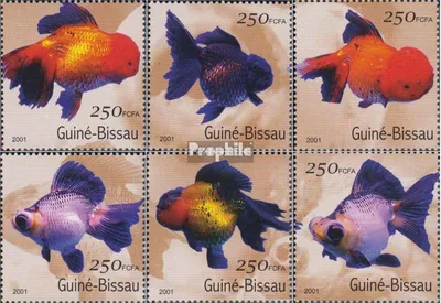 Produktbild von Briefmarken Guinea-Bissau 2001 Mi 1516-1521 (kompl.Ausg.) postfrisch Goldfische