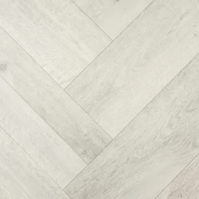 Produktbild von Primaflor PVC TURIN - Fischgrätdekor Weiß 009S - 2,00m x 1,00m - Meterware - Vinyl-Boden in Holzoptik für Küche, Wohn- und Badezimmer, Hochwertige Auslegware, Anti-Rutsch Oberfläche