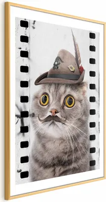 Produktbild von Posterpapier Poster - Cat in a Hat 60x90 cm Für Kinder g-A-0161-ao-a
