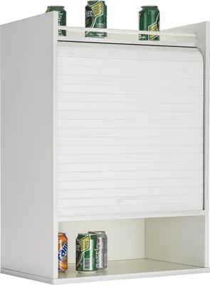 Produktbild von SIMMOB Küchenschrank Oberschrank Schrank Hängeschrank Rollladentür H. 76,6 cm, Farbe:Weiß