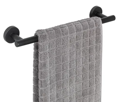 Obrázok produktu pre WENKO držiak na uteráky z nehrdzavejúcej ocele matný čierny 40 cm kúpeľňa vysoká kvalita Bosio