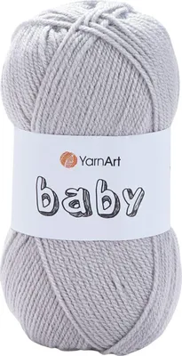 Produktbild von Yarn Art Baby 855 Light Grey Strickgarn