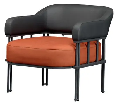 Zdjęcie produktu dla Fotele do salonu luksusowe skórzane sofy tapicerowane 1 osobowe nowoczesny design apartament nowy