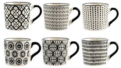 Immagine prodotto di H&H Set 6 Tazze Tè Vhera In Stoneware Cc 220