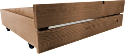 Produktbild von Lermowood Schubladen-Set für Palettenbett M2 Eiche 30cm- Massives Kiefernholz auf Rollen