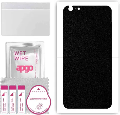 Produktbild von apgo Rückseite Schutzfolie, Skin, kompatibel mit Apple iPhone 6s Plus, Hinten Displayschutzfolie aus Vinylfolie, kratzfest, einfache Montage - Mattschwarz