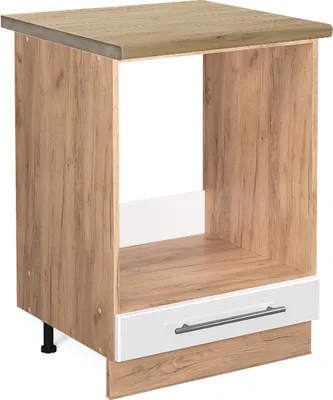 Produktbild von Vicco Herdumbauschrank Fame-Line, 60 cm, AP Eiche, Weiß Hochglanz/Goldkraft Eiche