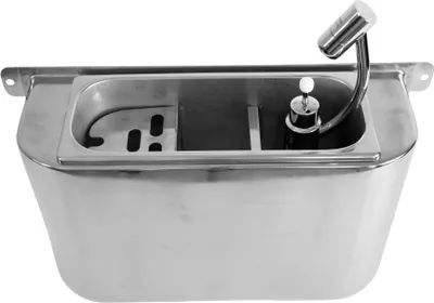 Produktbild von Spülbecke Für Eislöffel Mit Eislöffeldusche 410X120X270 Mit Wasserablaufloch, Wasseranschluss Und Überlaufrohr