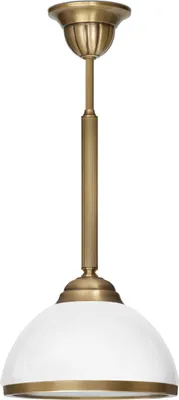 Produktbild von Messing Pendelleuchte Hochglanz Goldpatina 47cm O20cm E27 60W Esstisch Küche Wohnzimmer handgefertigt