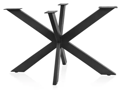 Metallene Tischbeine, 120x68x71 cm, Spider-Gestell, schwarz