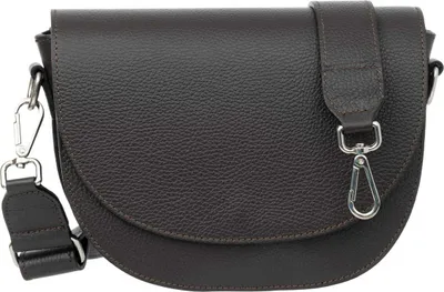 Produktbild von Coppetta Handtasche aus italienischem Leder - Reißverschlusstasche - abnehmbarer & verstellbarer Riemen - Ideal für Alltag - Ebenholz-Braun