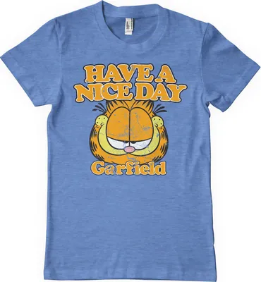 Produktbild von Garfield - Have A Nice Day T-Shirt - Small - BlueHeather