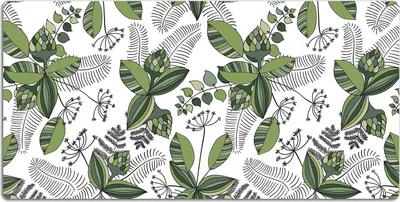 Produktbild von Schreibtischmatte Tischunterlage 100x50 cm Mauspad - Botanisches Muster