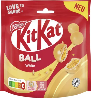 Zdjęcie produktu dla Nestle KitKat Balls White z płatkami zbożowymi i białą czekoladą 130g
