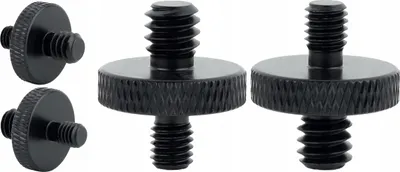 Zdjęcie produktu dla Adapter śruba redukcja 1/4" na M5 statywowa aluminiowa czarna 18 mm