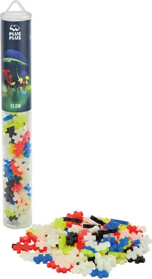 Immagine prodotto di PLUS-PLUS 100 blocchi di costruzione creativa fosforescenti in tubetto