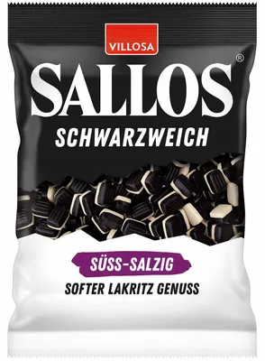 Immagine prodotto di Sallos Black Soft Sweet Salty Liquirizia morbida con schiuma di zucchero 200g