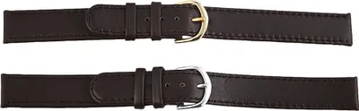 Produktbild von Basic Echtleder Armband in dunkelbraun, glatt, flach, 16 mm