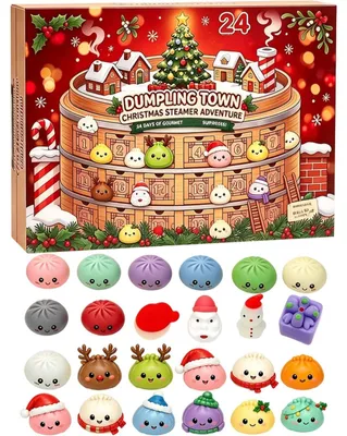 Produktbild von Squishy Adventskalender 2026 mit Niedlichen Dumpling Quetschspielzeugen
