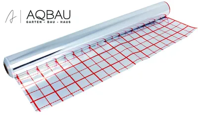 Produktbild von Aqbau® Rasterfolie Alufolie Fußbodenheizung Isolier Alu Folie Fußboden 5 m2 - 0.070 µm