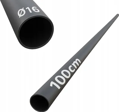 Obrázok produktu pre Rúrka - Oceľová rúrka - 100 cm - ⌀ 16 mm - Čierna - Práškovo lakovaná - Schodiskové zábradlie - Výplň zábradlia