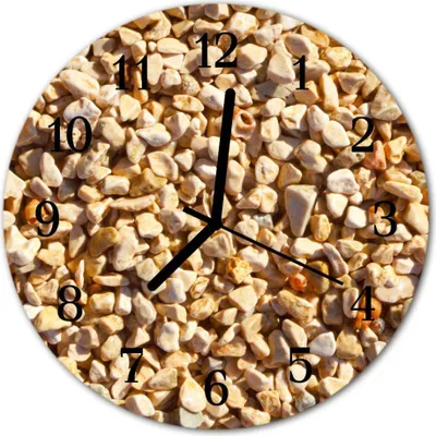 Produktbild von Glasuhr Wanduhr Küchenuhr Echt-Glas 30fi cm Splitt gelb